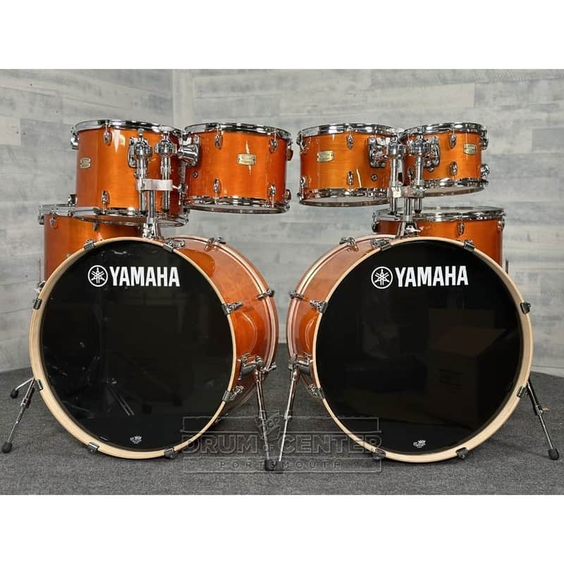 Yamaha Stage Custom Birch 8pc Drum Set (24" Double Bass) Honey Amber image 1