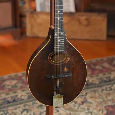 (Used) Vintage 1920 Gibson Spruce/Birch Oval-Hole Teardrop A-Style Mandolin #9066 image 4