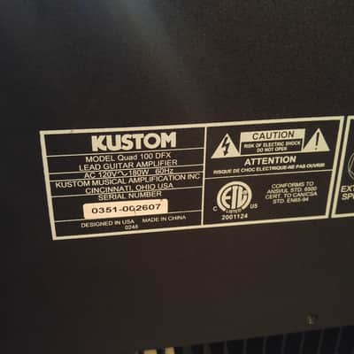 Kustom Quad 100 DFX Guitar Combo with Effects image 7