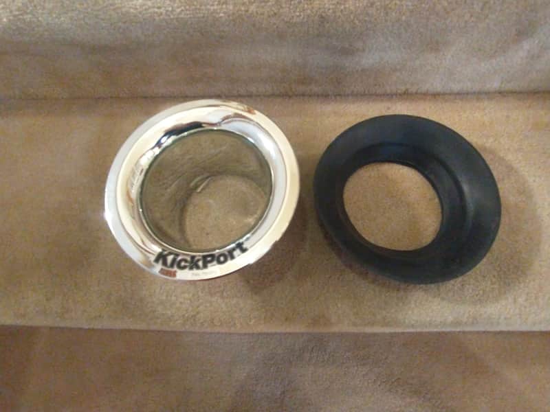 KickPort Acoustical chrome bass drum port hole cone w/ gasket mint! image 1