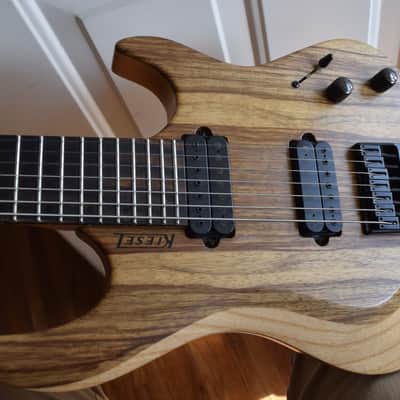 Kiesel Osiris 7 string guitar, Ultimate soft case, Korina & Ash, Great condition image 7