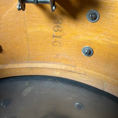 Vintage 1936 Ludwig & Ludwig 6.5x14" Super Solid 1ply Maple Snare Drum in White Duco & Nickel Plated Hardware image 12