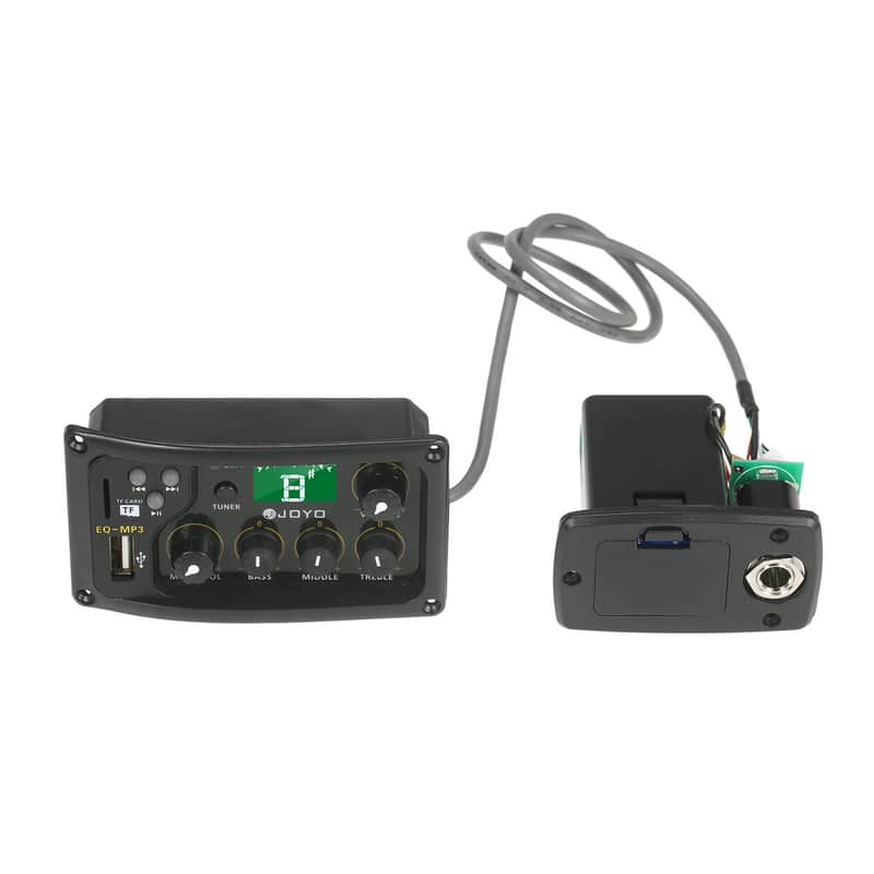 JOYO EQ-MP3 3-Band EQ Equalizer System Acoustic Guitar Preamp EQ Equalizer Piezo Pickup LCD Tuner Amplifier image 1