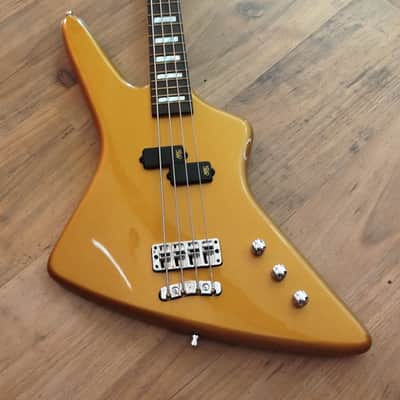 Warwick Reverse Artist Series Adam Clayton Signature 4-String Bass with Rosewood Fretboard 2010s - Gold image 8