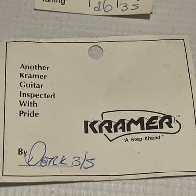 1986 Kramer USA Pacer Guitar Chrome E Series Neptune, NJ Neckplate w/ Hang Tags image 2