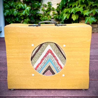 Rotary Connection 1x8 mini/portable loaded guitar speaker cab. Vintage 8 ohm 25 watt speaker. Vintage unique style. Semi open. Handmade. 2026 - Blonde wood image 8