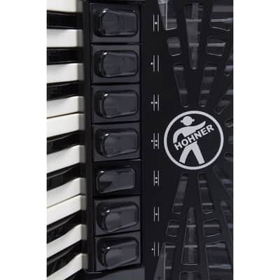 Hohner Bravo III 120 Piano Key Accordion - Jet Black image 2