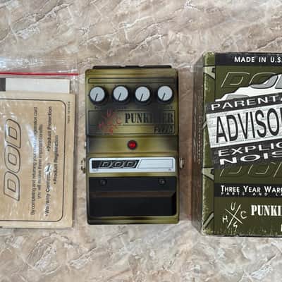 DOD Punkifier FX76 [NOS - New Old Stock, Complete with Box, Manual, Stickers etc] 1995 - 1997 Yellow & Black Matte Airbrush Finish image 5
