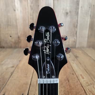 Harley Benton BM-75 DLX Brian May Red Special Replica - Transparent Red image 5