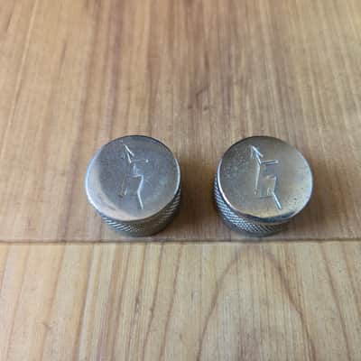 Set of Vintage 1960's Gretsch Chrome Guitar/Bass Control Knobs! image 1