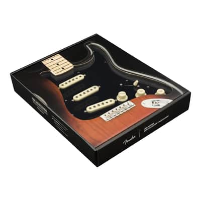 Fender Pre-Wired Strat® Pickguard, Tex-Mex SSS, Black, 0992343506 image 3