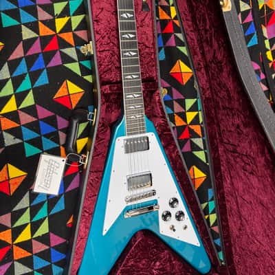 Immagine 🚀🚀🚀2026 Gibson Custom Limited Edition Flying V 1969 Reissue Aqua Mist - 6