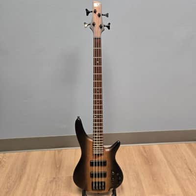Used Ibanez SR500E 4-String Bass Guitar - Black Dual Fade image 4