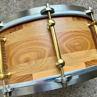 Fantastic - Angel Drums Oak/Acacia 6"x14 segmented snare, satin finish, EXTRAS image 16