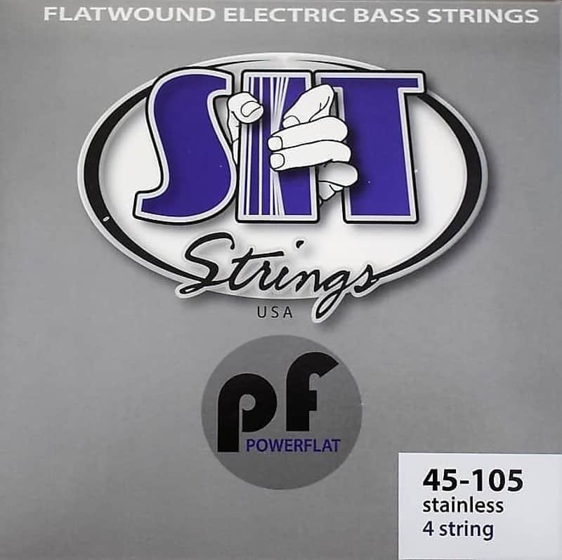SIT Strings PowerFlat Flatwound 4 String Light Stainless Steel Bass PF45105L image 1