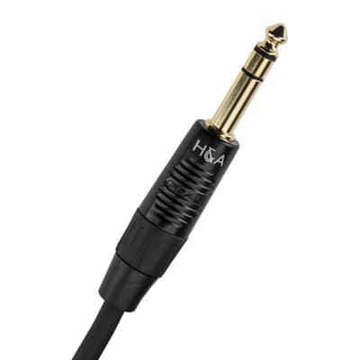 H&A Platinum Pro 10' TRS 1/4  Male to 1/4  Male Interconnect Cable with Rean by Neutrik Gold Connectors image 9