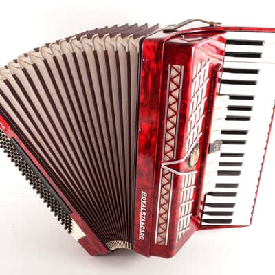 Immagine Royal Standard Montana (Weltmeister) 120 Bass Musette Top Accordion+Hard Case&Leather Straps - VIDEO - 9