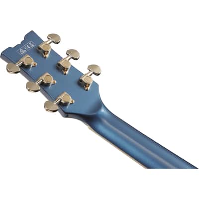 Ibanez Artcore Expressionist AMH90-PBM 6-String Hollow Body Electric Guitar with Macassar Ebony Fretboard, Right-Handed, Prussian Blue Metallic image 5