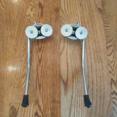 Ludwig (2) vintage 1960s Super Classic/Down Beat bass drum legs Spurs w/mounts and mounting hardware - excellent! Bild 5