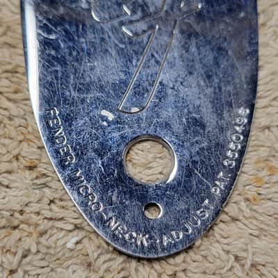 Fender 3 bolt neck plate with screws, early 1970's no serial number image 2