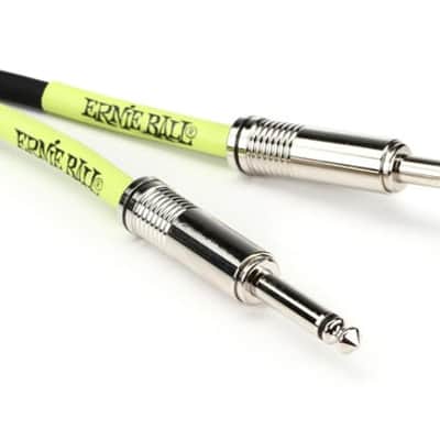 Ernie Ball P06048 Classic Straight to Straight Instrument Cable - 10 foot Black image 2