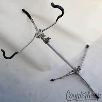 *Ludwig Flat-Base Snare Drum Stand Chrome Vintage Flush Chicago 60s Chrome USA* image 1
