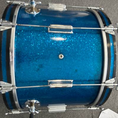 Rogers Cleveland Tower 1966 14x20 Bass Drum Blue Sparkle Glass image 5