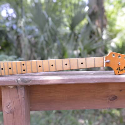1972 Vintage Fender Stratocaster 3-Bolt NECK Maple Original Frets 1970's Strat Guitar image 1
