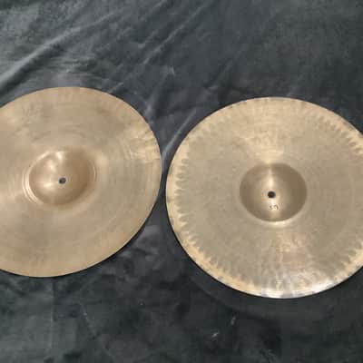 Zildjian 13" A. Zildjian Pre-Transition Stamp Hi-Hat Cymbals 1929 - 1945 image 6