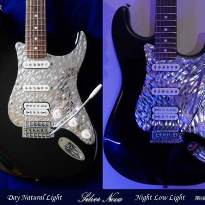 Silver Nova Stainless Steel Pickguard for Fender Stratocaster HSS Pro Steel Chrome Metal Strat Guard image 2