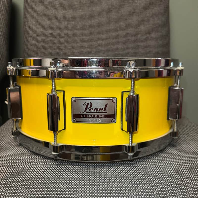 Pearl All Maple Shell Snare Drum - Yellow 14x5.5 image 1
