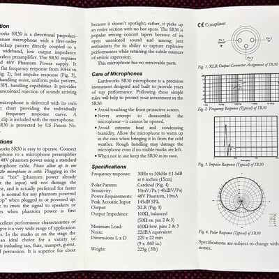 Earthworks SR30mp Stereo Pair (2007) w/ Original Calibration Charts & Wooden Case – Excellent Condition image 2