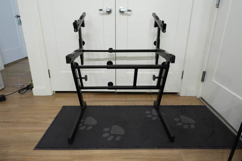 On-Stage KS7365-EJ Pro Heavy-Duty Folding-Z Dual Tier Keyboard Stand image 1