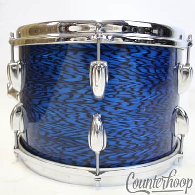 *Slingerland 12x8" Tom Drum 70s Blue Agate Niles Sound King 3-Ply Mahogany/Maple image 5