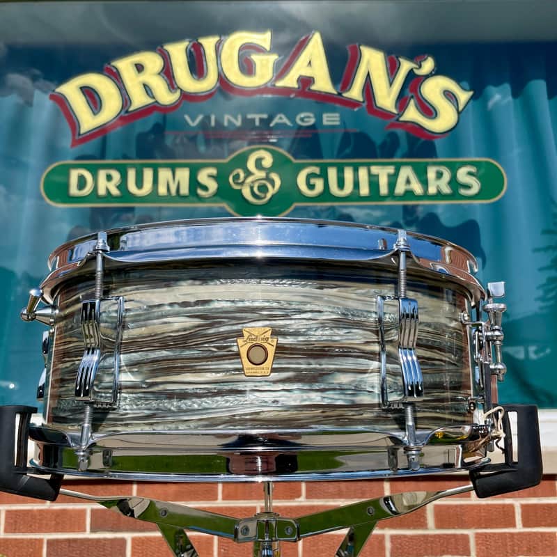 1960s Ludwig 5x14 Pioneer Snare Drum Oyster Blue Pearl image 1