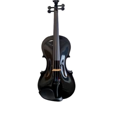 Black Student Violin with Case - String Instruments - Black - Excellent w/ Hard Case image 1