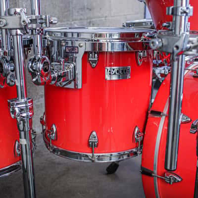 Ayotte 80s "Ray Era" Red Gloss One-Way Shade 5-Piece Drum Kit (22/16/14/13/12) image 12