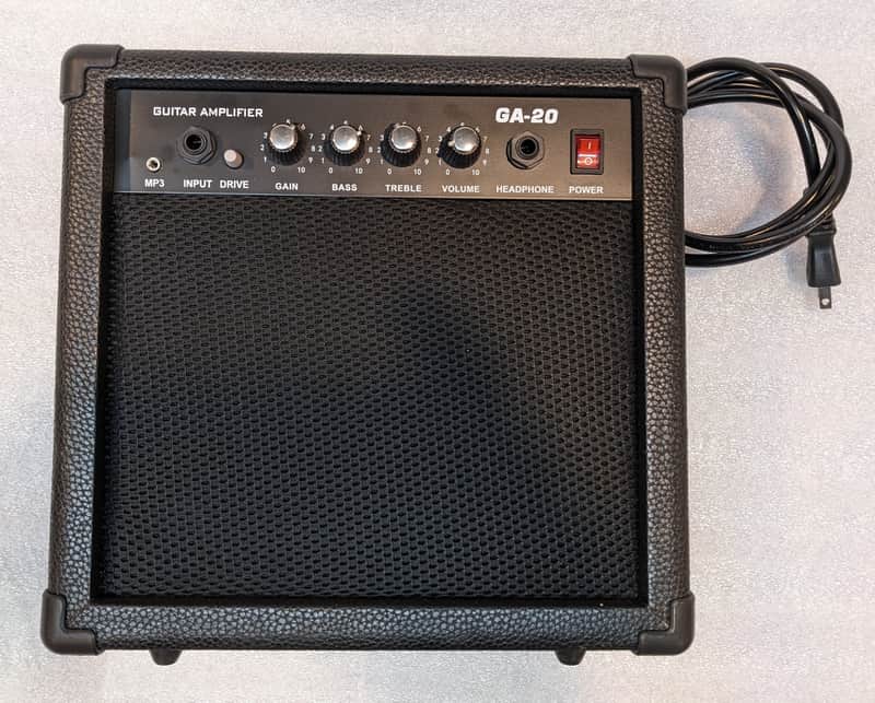 GA-20 Guitar / Bass Combo Amp | Built-In Overdrive | Auto-Switching External Speaker Jack | Headphone Output | Small Practice Utility Bench Test Amp image 1