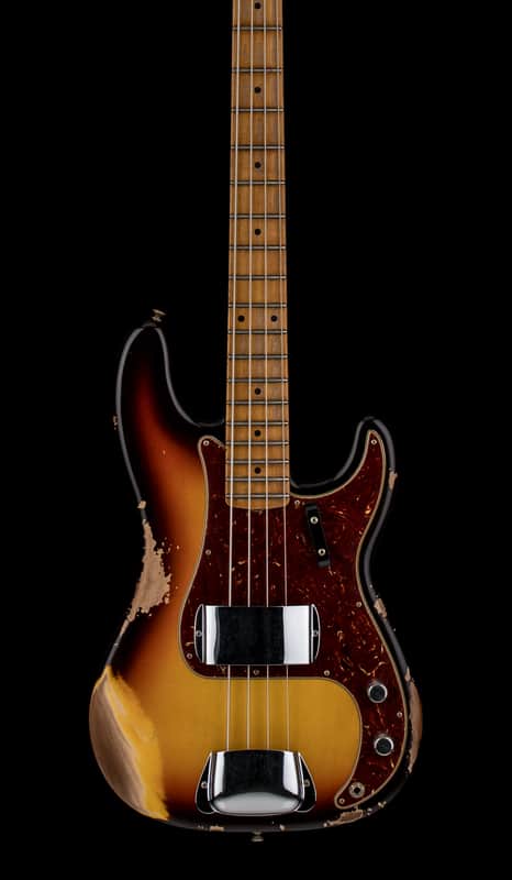 Fender Custom Shop Empire 58 Precision Bass Heavy Relic - Faded Aged Chocolate 3-Color Sunburst #87001 image 1