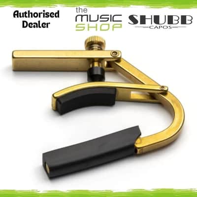 Shubb C8B Partial Capo, Skips the 6th String, Emultes Drop D Tuning, Brass image 1