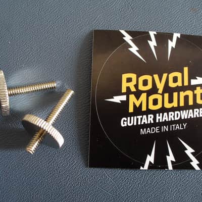 Gibson BASS MOD soft brass thumbwheels and posts for vintage ABR-1 bridge Les Paul Royal Mount 2026 - Nickel image 4