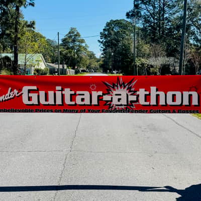 Fender “Guitar-a-thon” Vinyl Dealer Banner – Late 1990s / Early 2000s
