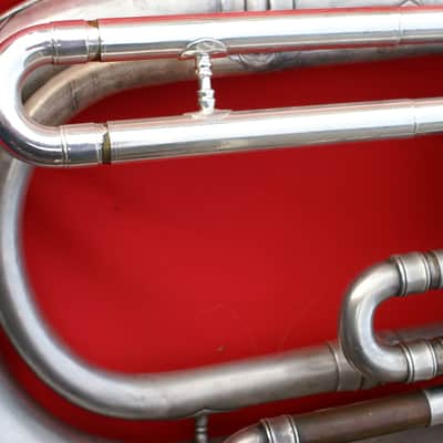 York Baritone Horn. Modern Pitch. Amazing Tone. Silver Plate image 5