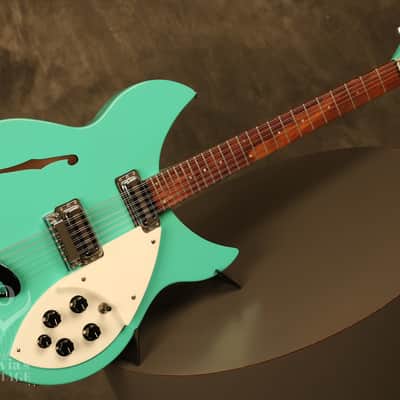 2013 Rickenbacker 330/12S 12-string Sea Green w/Rose Morris sound hole image 14