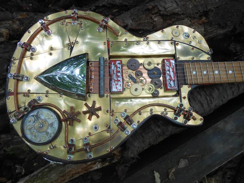 Steampunk Les Paul Style Custom Relic Unique 1970s image 1