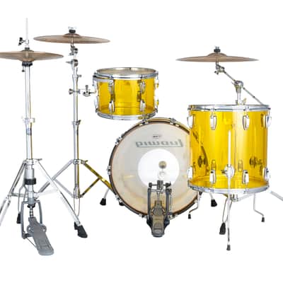 Ludwig *Pre-Order* Vistalite Yellow ZEP SET 14x26/16x18/16x16/10x14 Acrylic Kit Drums Shell Pack | Made in the USA | Special Order | Authorized Dealer image 3
