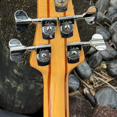 Wal Mk. II 5 string Bass 1990 stunning figured Olive Ash 1 of a kind & ready for your collection ! image 7