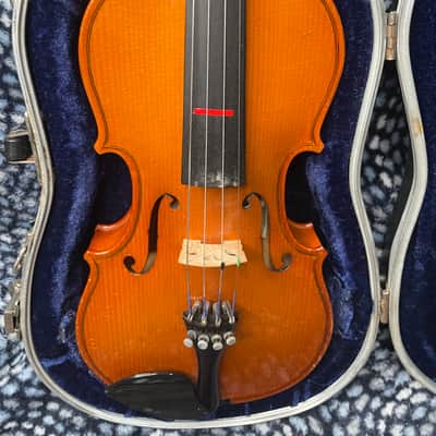 1992 Glaesel Shop Model V130 1/2 Half size violin outfit - a copy of the 1713 Antonius Stradivarius - made in romania image 3