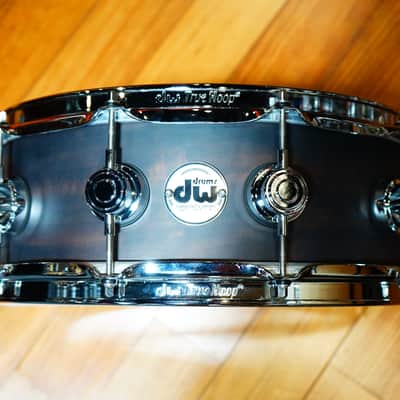 DW Collector's Series Exotic 5.5x14" HVLT Snare Drum in Natural Satin Eucalyptus w/ Chrome Hardware image 3