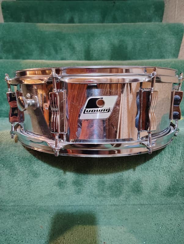 Ludwig Chrome Over Wood 5x14 Snare Drum image 1